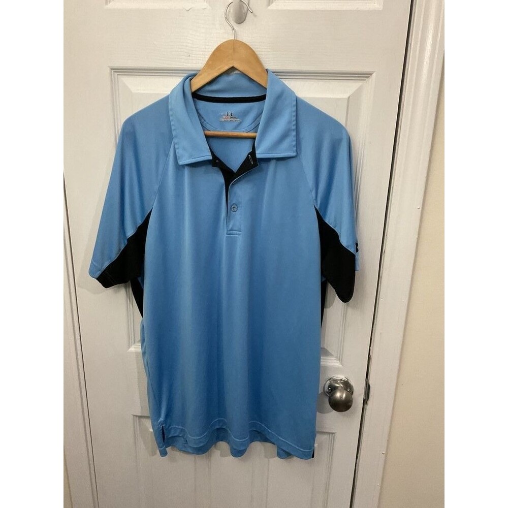 Under Armour HeatGear Polo Shirt - Blue/Black XL